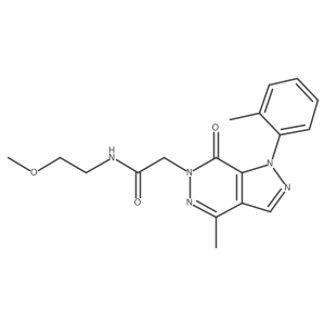 N-(2-methoxyethyl)-2-(4-methyl-7-oxo-1-(o-tolyl)-1H-pyrazolo[3,4-d]pyridazin-6(7H)-yl)acetamide Structure