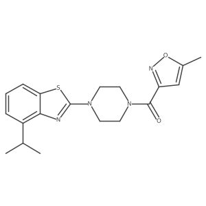 (4-(4-Isopropylbenzo[d]thiazol-2-yl)piperazin-1-yl)(5-methylisoxazol-3-yl)methanone结构式