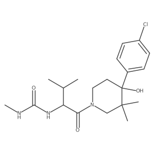1-((R)-1-((S)-4-(4-chlorophenyl)-4-hydroxy-3,3-dimethylpiperidin-1-yl)-3-methyl-1-oxobutan-2-yl)-3-methylurea Structure