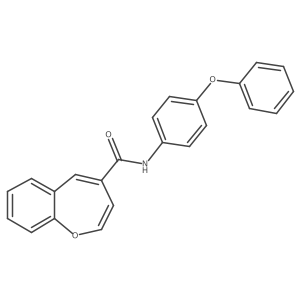 N-(4-phenoxyphenyl)-1-benzoxepine-4-carboxamide结构式