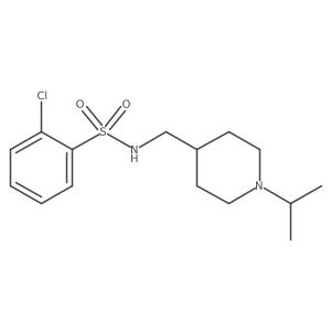 2-chloro-N-((1-isopropylpiperidin-4-yl)methyl)benzenesulfonamide结构式