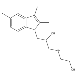 1-(2-Hydroxy-ethylamino)-3-(2,3,5-trimethyl-indol-1-yl)-propan-2-ol Structure