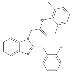 2-[2-(2-chlorobenzyl)-1H-1,3-benzimidazol-1-yl]-N-(2,6-dimethylphenyl)acetamide结构式