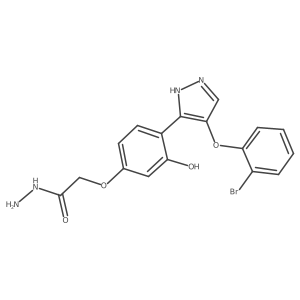 2-(4-(4-(2-bromophenoxy)-1H-pyrazol-3-yl)-3-hydroxyphenoxy)acetohydrazide Structure