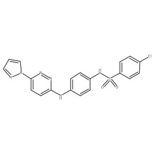 N-(4-((6-(1H-pyrazol-1-yl)pyridazin-3-yl)amino)phenyl)-4-chlorobenzenesulfonamide Structure