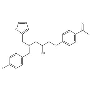 1-[4-[3-[[(4-Fluorophenyl)methyl](2-furanylmethyl)amino]-2-hydroxypropoxy]phenyl]ethanone Structure