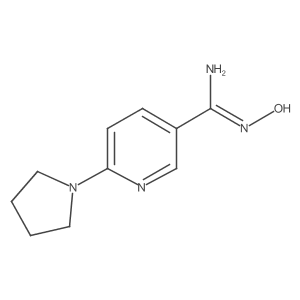 N'-hydroxy-6-pyrrolidin-1-ylpyridine-3-carboximidamide结构式