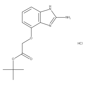 Tert-butyl 2-(2-amino-1h-benzo[d]imidazol-7-yloxy)acetate hydrochloride结构式