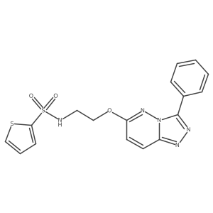 N-(2-((3-phenyl-[1,2,4]triazolo[4,3-b]pyridazin-6-yl)oxy)ethyl)thiophene-2-sulfonamide Structure