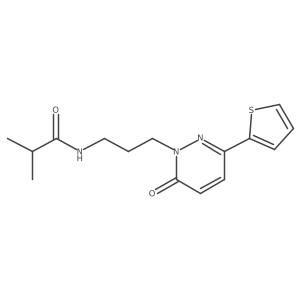 N-(3-(6-oxo-3-(thiophen-2-yl)pyridazin-1(6H)-yl)propyl)isobutyramide Structure