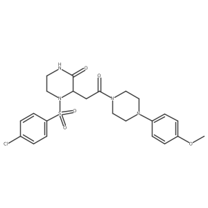 4-[(4-Chlorophenyl)sulfonyl]-3-{2-[4-(4-methoxyphenyl)piperazin-1-yl]-2-oxoethyl}piperazin-2-one Structure