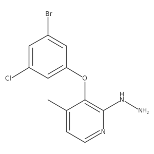 3-(3-Bromo-5-chlorophenoxy)-2-hydrazino-4-methylpyridine结构式