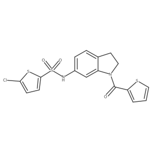 5-chloro-N-[1-(thiophene-2-carbonyl)-2,3-dihydro-1H-indol-6-yl]thiophene-2-sulfonamide Structure