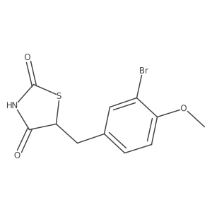 5-(3-Bromo-4-methoxybenzyl)thiazolidine-2,4-dione结构式