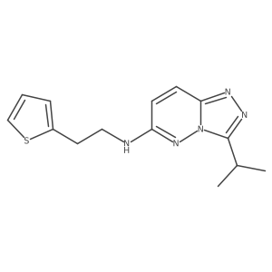 3-(propan-2-yl)-N-[2-(thiophen-2-yl)ethyl][1,2,4]triazolo[4,3-b]pyridazin-6-amine Structure