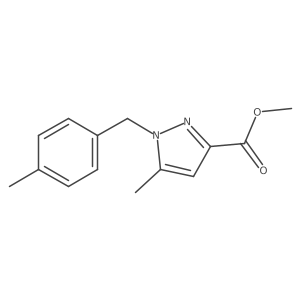 methyl 5-methyl-1-(4-methylbenzyl)-1H-pyrazole-3-carboxylate Structure