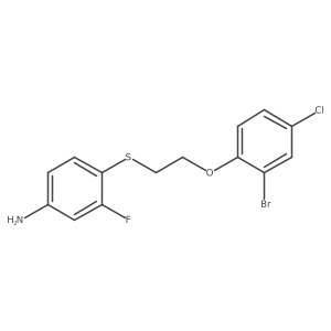 4-[[2-(2-Bromo-4-chlorophenoxy)ethyl]thio]-3-fluorobenzenamine Structure
