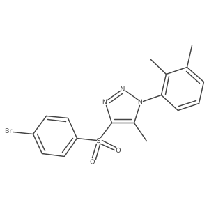 4-((4-bromophenyl)sulfonyl)-1-(2,3-dimethylphenyl)-5-methyl-1H-1,2,3-triazole结构式