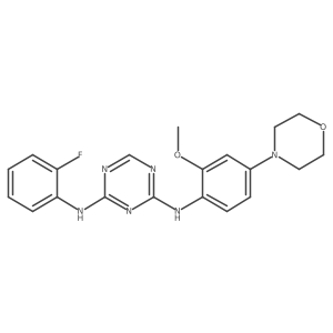 N2-(2-Fluorophenyl)-N4-[2-methoxy-4-(4-morpholinyl)phenyl]-1,3,5-triazine-2,4-diamine结构式