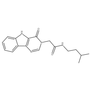 N-isopentyl-2-(4-oxo-4,5-dihydro-3H-pyrimido[5,4-b]indol-3-yl)acetamide结构式