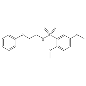 2,5-dimethoxy-N-(2-phenoxyethyl)benzenesulfonamide Structure