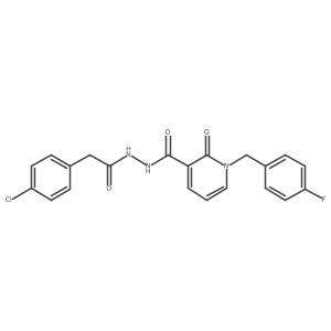 N'-(2-(4-chlorophenyl)acetyl)-1-(4-fluorobenzyl)-2-oxo-1,2-dihydropyridine-3-carbohydrazide Structure