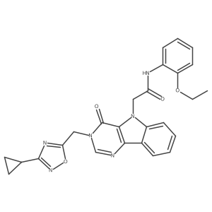 2-{3-[(3-cyclopropyl-1,2,4-oxadiazol-5-yl)methyl]-4-oxo-3H,4H,5H-pyrimido[5,4-b]indol-5-yl}-N-(2-ethoxyphenyl)acetamide结构式