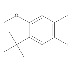 1-Tert-butyl-5-iodo-2-methoxy-4-methylbenzene结构式