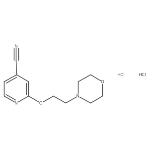 2-(2-Morpholin-4-ylethoxy)pyridine-4-carbonitrile;dihydrochloride结构式