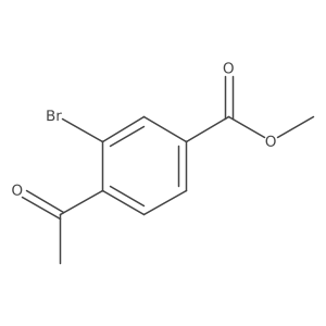 Methyl 4-acetyl-3-bromobenzoate结构式