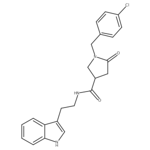 1-(4-chlorobenzyl)-N-[2-(1H-indol-3-yl)ethyl]-5-oxo-3-pyrrolidinecarboxamide Structure
