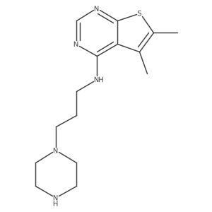 5,6-Dimethyl-N-[3-(1-piperazinyl)propyl]thieno[2,3-d]pyrimidin-4-amine Structure