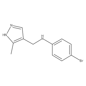 4-Bromo-N-[(3-methyl-1H-pyrazol-4-yl)methyl]aniline Structure