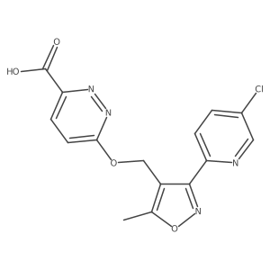 6-[3-(5-Chloro-pyridin-2-yl)-5-methyl-isoxazol-4-ylmethoxy]-pyridazine-3-carboxylic acid结构式
