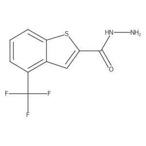 4-(Trifluoromethyl)-1-benzothiophene-2-carbohydrazide结构式