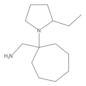 1-(2-Ethyl-1-pyrrolidinyl)cycloheptanemethanamine Structure