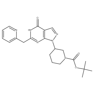 Tert-butyl 3-(4-oxo-6-(pyridin-2-ylmethyl)-4,5-dihydro-1H-pyrazolo[3,4-d]pyrimidin-1-yl)piperidine-1-carboxylate Structure