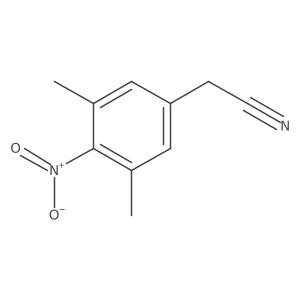 3,5-Dimethyl-4-nitrobenzeneacetonitrile结构式