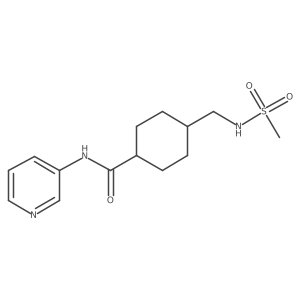 4-(methylsulfonamidomethyl)-N-(pyridin-3-yl)cyclohexanecarboxamide结构式