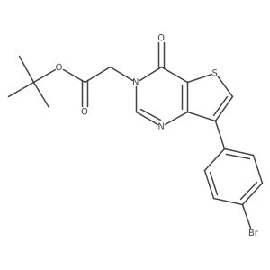tert-butyl [7-(4-bromophenyl)-4-oxothieno[3,2-d]pyrimidin-3(4H)-yl]acetate Structure