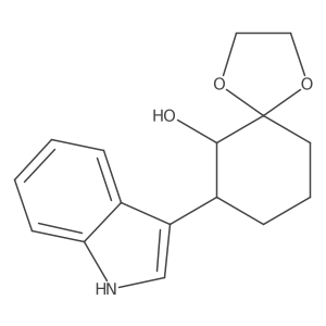 7-(1H-indol-3-yl)-1,4-dioxaspiro[4.5]decan-6-ol Structure