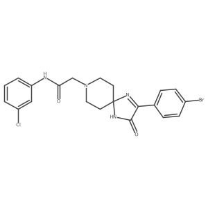 2-(2-(4-bromophenyl)-3-oxo-1,4,8-triazaspiro[4.5]dec-1-en-8-yl)-N-(3-chlorophenyl)acetamide Structure