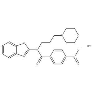 N-(benzo[d]thiazol-2-yl)-N-(3-morpholinopropyl)-4-nitrobenzamide hydrochloride结构式