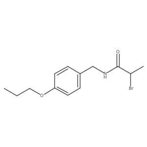2-Bromo-N-(4-propoxybenzyl)propanamide结构式