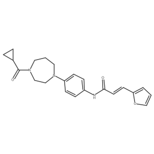 (E)-N-(4-(4-(cyclopropanecarbonyl)-1,4-diazepan-1-yl)phenyl)-3-(furan-2-yl)acrylamide Structure