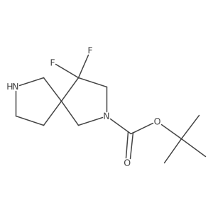 tert-Butyl 4,4-difluoro-2,7-diazaspiro[4.4]nonane-2-carboxylate结构式