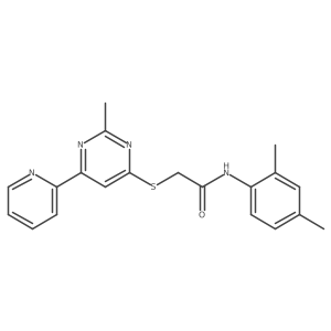 N-(2,4-dimethylphenyl)-2-((2-methyl-6-(pyridin-2-yl)pyrimidin-4-yl)thio)acetamide结构式
