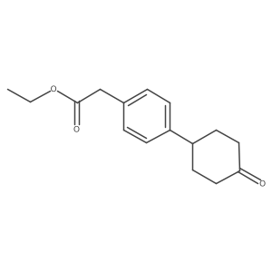 [4-(4-Oxo-cyclohexyl)-phenyl]-acetic acid ethyl ester结构式