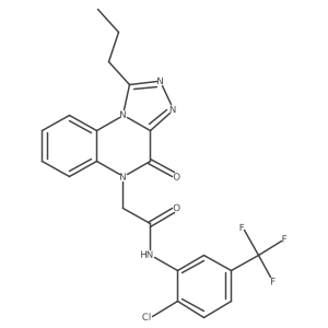 N-[2-chloro-5-(trifluoromethyl)phenyl]-2-{4-oxo-1-propyl-4H,5H-[1,2,4]triazolo[4,3-a]quinoxalin-5-yl}acetamide结构式