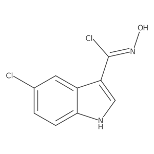 (Z)-5-Chloro-N-hydroxy-1H-indole-3-carbonimidoyl chloride结构式